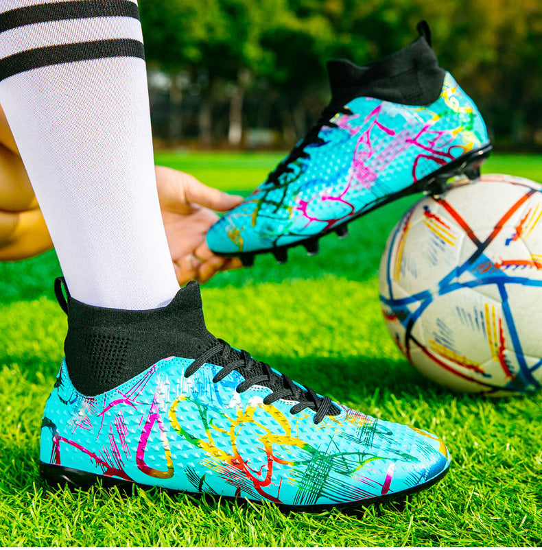 Youth Football Shoes Men and Women Long Spikes Adult Professional Sports Training Shoes Artificial Grass Non-Slip Wear-Resistant Competition Shoes - 图片 23