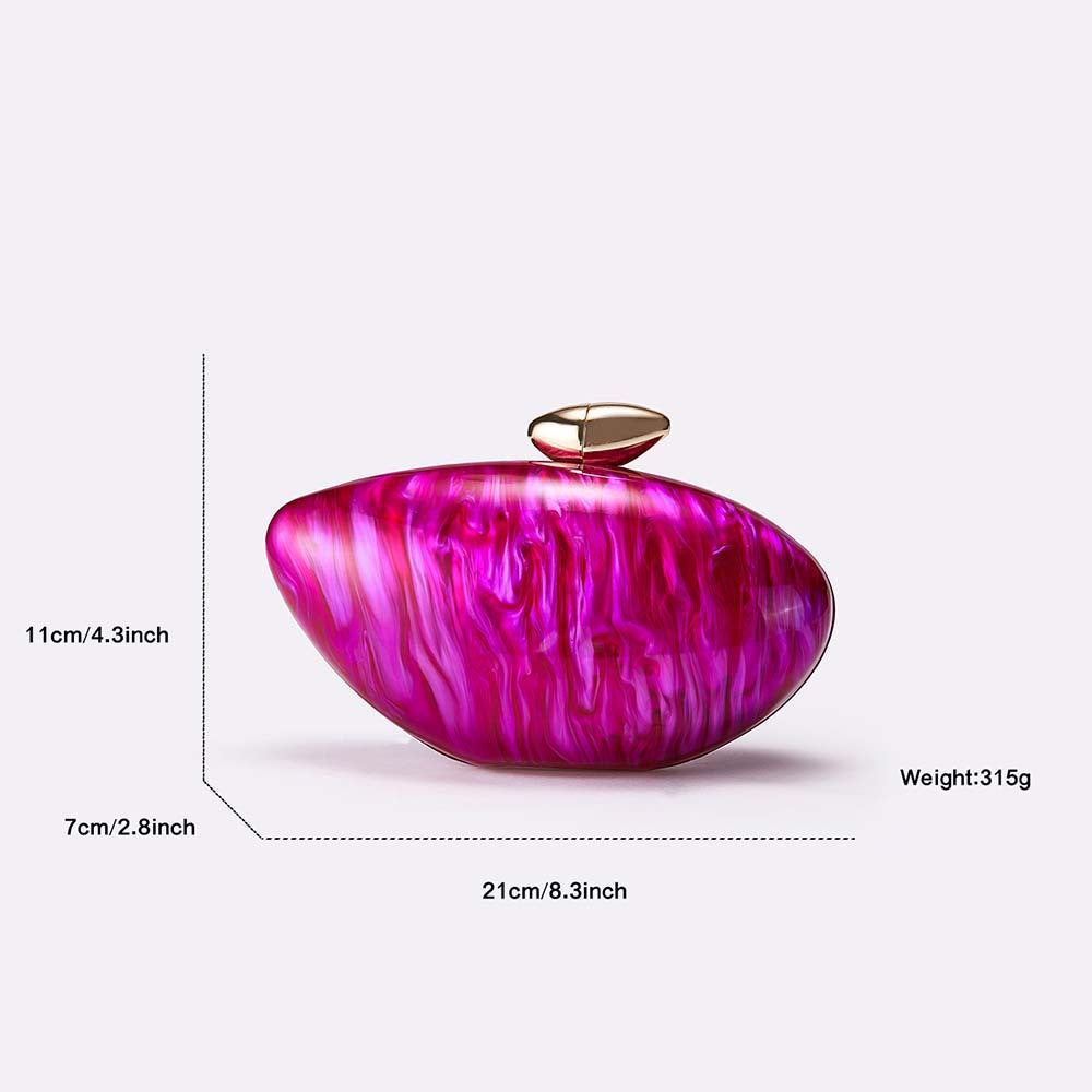 European and American Trend New Style Bag for Women Fashionable Light Luxury Versatile Bullet Head Acrylic Simple Evening Bag Clutch for Women - 图片 21