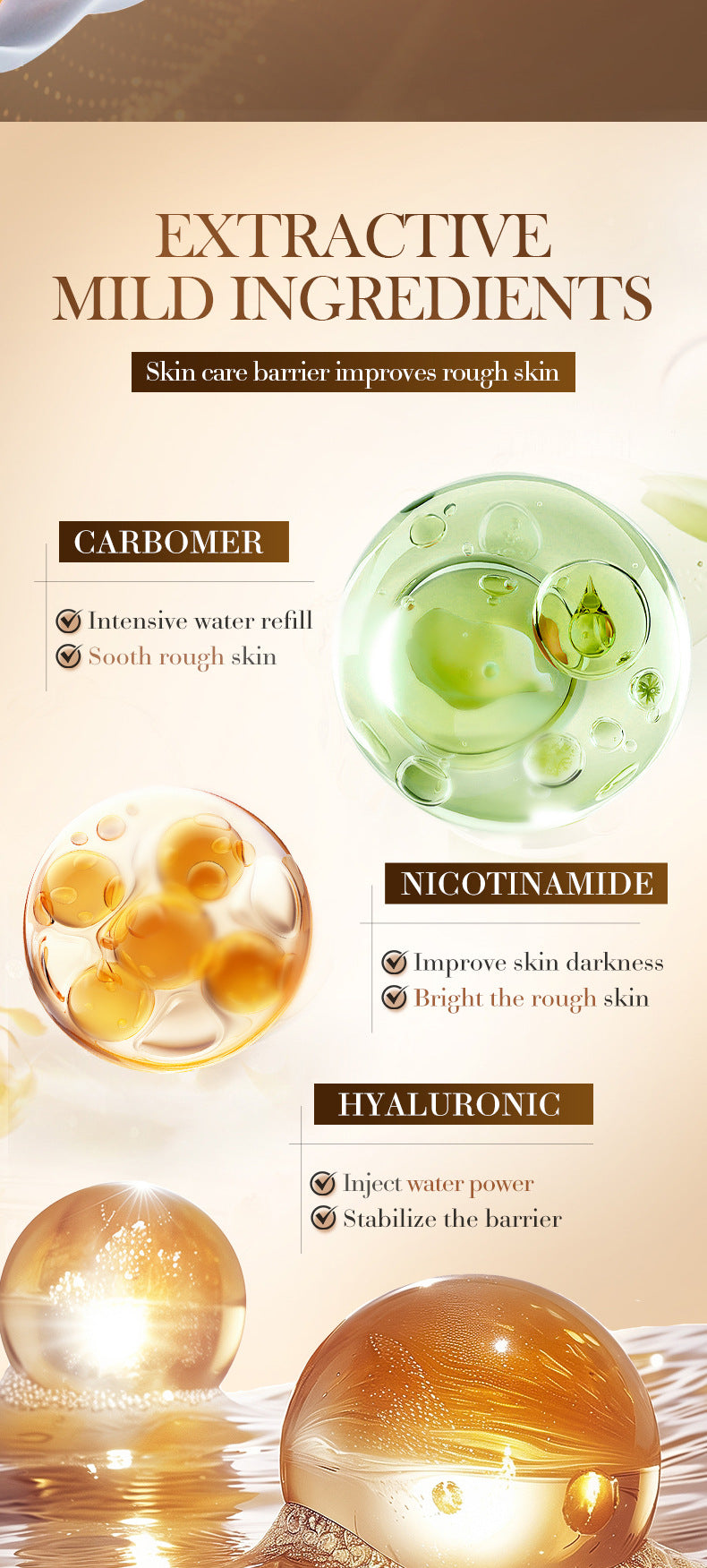 Hyaluronic Acid Hydrating Moisturizing Serum SADOER Skin rejuvenation and moisturizing essence liquid cross-border wholesale - 图片 38