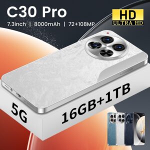 New model exclusive C30 Pro Original Smart5G Extra-large Screen Mobile Phone16+1T Overseas Version Direct Source Sale