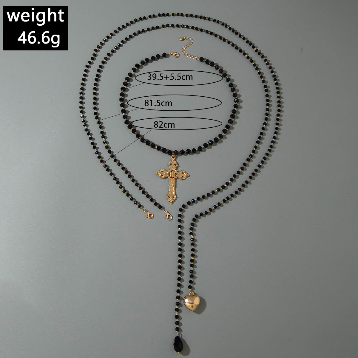 European and American Fashion Jewelry Beaded Tassel Double Layer Long Necklace Elegant Multi-layer Wear Y Type Necklace Ornament - 图片 16