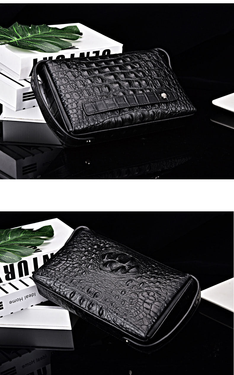 Wholesale New Men's Clutch Genuine Leather Men's Crocodile Pattern Clutch Men's Simple Anti-theft - 图片 10
