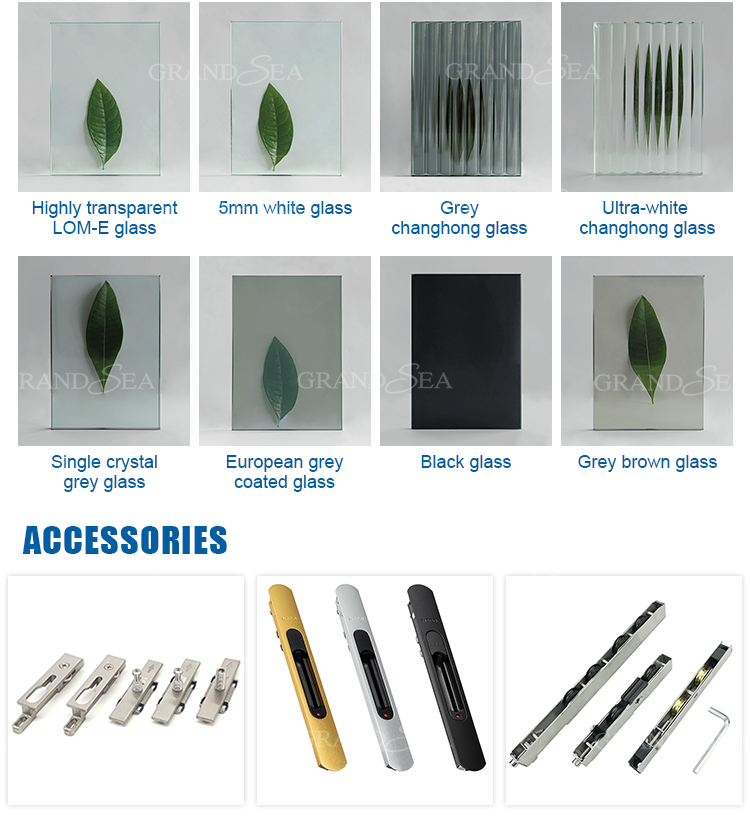 Double Tempered Reflective Glass Aluminium Sliding Windows Economic Price in Africa - 图片 15