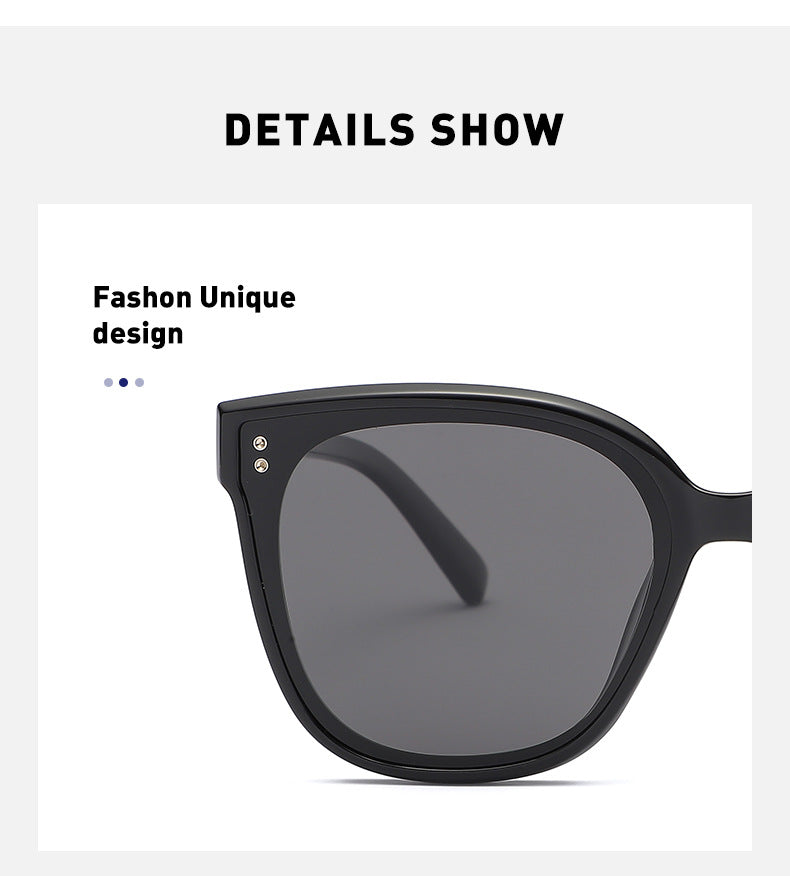 gm Same Style Korean Fashion TR90Polarized Sunglasses for Men and Women Anti-glare Square Frame Sunglasses Wholesale - 图片 19