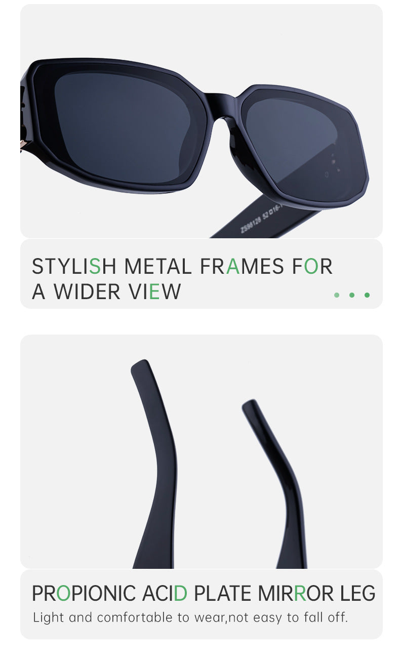 European and American fashion narrow frame sunglasses for women INS Street style square sunglasses for women wholesale sunglasses - 图片 19