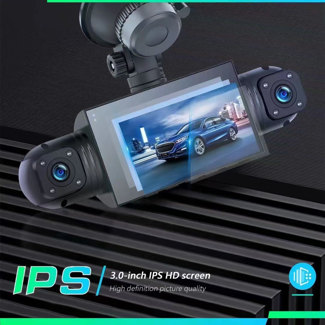Dash Cam with Four Lenses1080P High-definition infrared night vision four-record simultaneous display dash cam DVR - 图片 8