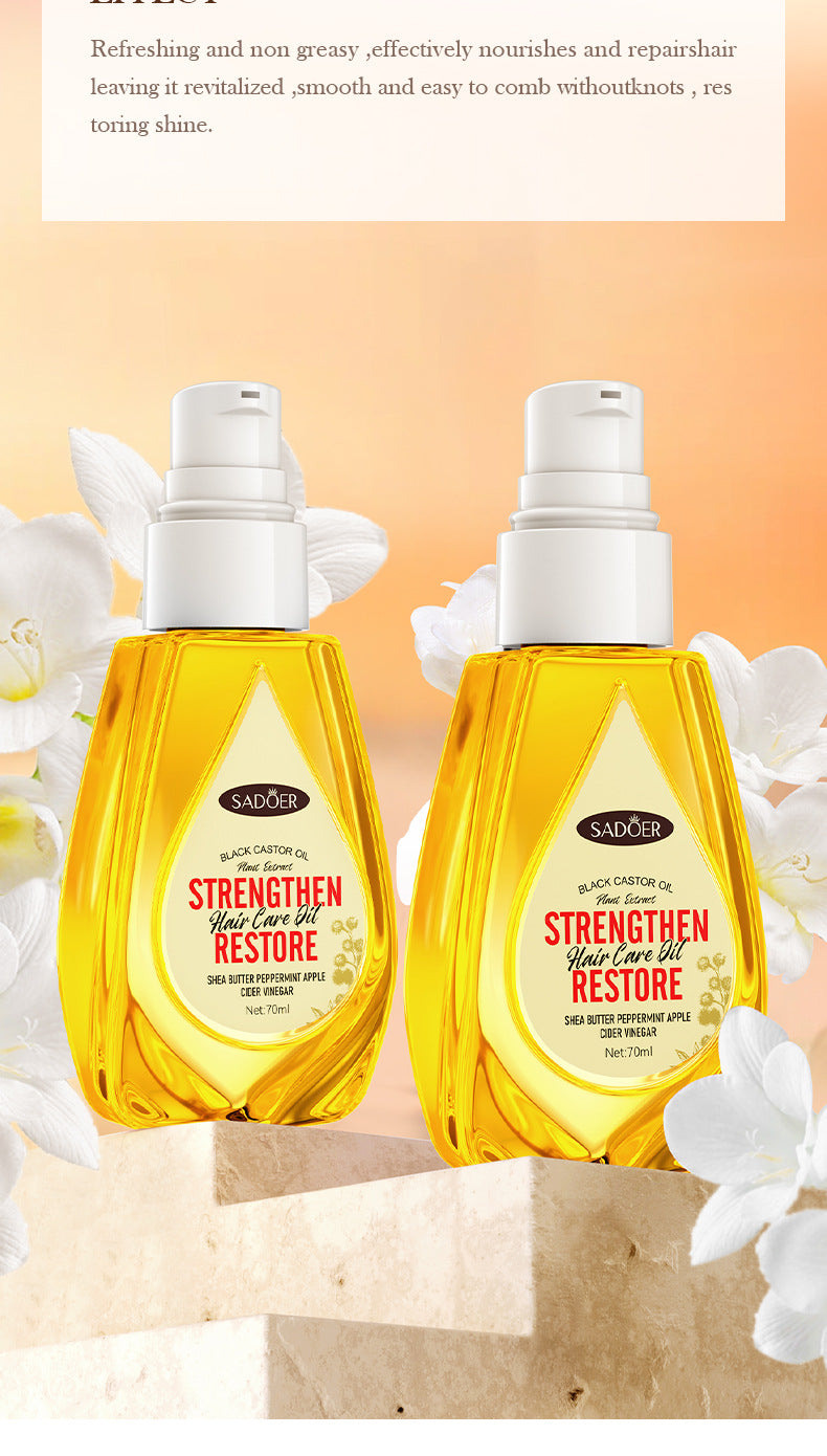 Black Castor Oil Hair Care Essential Oil SADOER Moisturizing and Smooth Hair Conditioner Cross-Border Wholesale - 图片 18