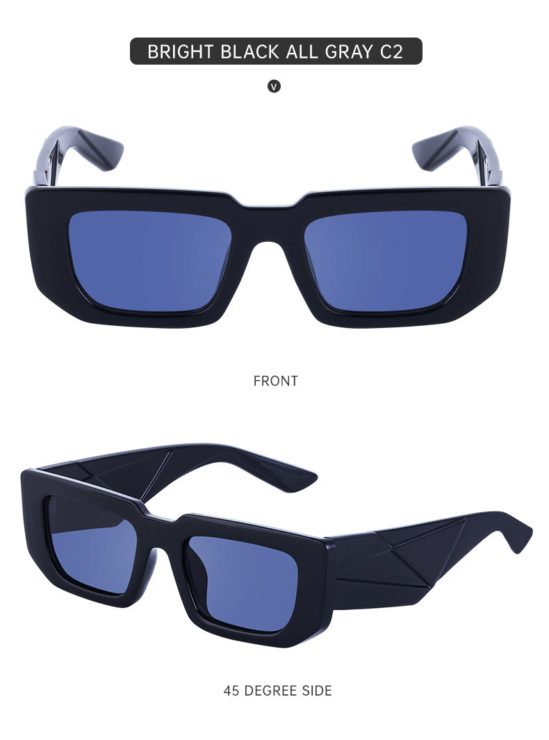 Fashion Small Frame Sunglasses for Women Trendy European and American Wide Leg Square Frame Sunglasses High-end Wholesale sunglasses - 图片 23