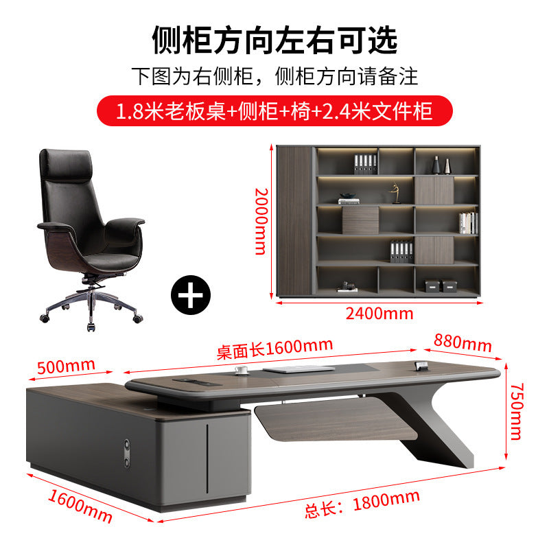 Painted Office Desk Executive Desk President Leader Chairman Boss Desk Office Manager Desk Office Desk and Chair Set - 图片 24