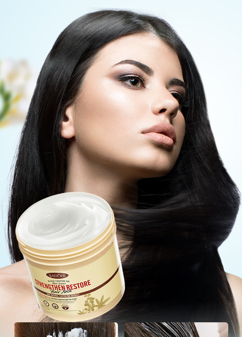 Black Castor Oil Hair Mask500gSADOER Nourishing, Smooth and Fluffy Conditioner Cross-Border Wholesale - 图片 21
