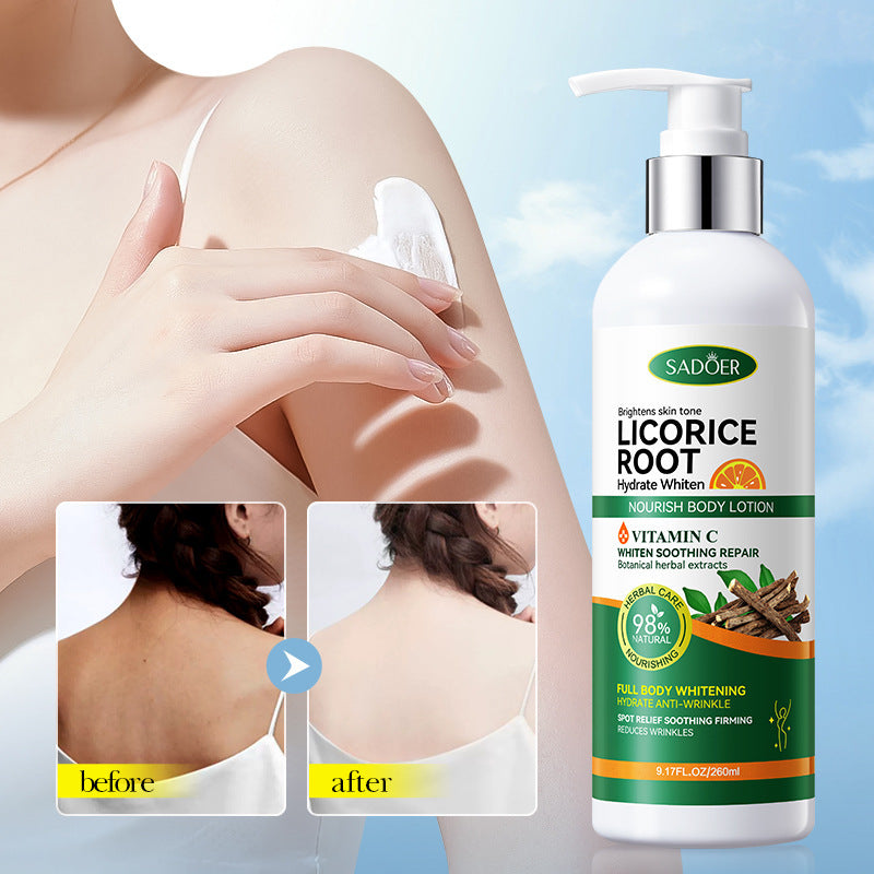 Licorice VC Body Lotion260gSADOER Whitening, hydrating, moisturizing skin care cross-border wholesale - 图片 3