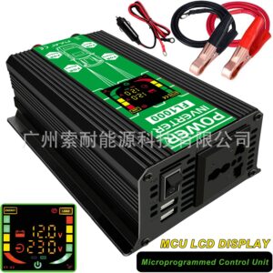Amazon Inverter12V 500W Double USB Smart Display car power inverter