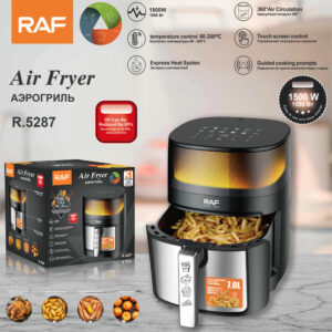 RAF European Standard Household Oil-Free Air Fryer Multifunctional Smart Oven French Fries Electric Fryer Touch Screen R.5287