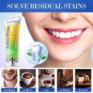 Lemon Mint Whitening Toothpaste SADOER Stain Removal Cleaning Tartar Toothpaste Cross-Border Wholesale