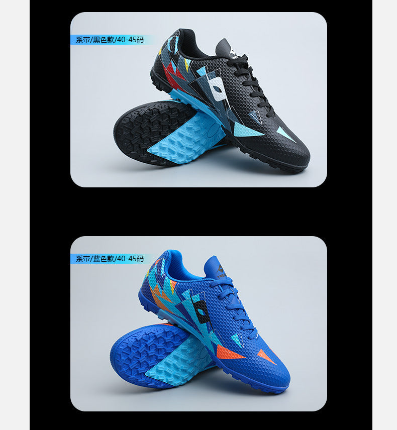 Rotating Buckle Football Shoes Breathable Anti-Slip TF Children's and Teenagers' Turf Training Shoes for Flat Ground Competitions - 图片 23