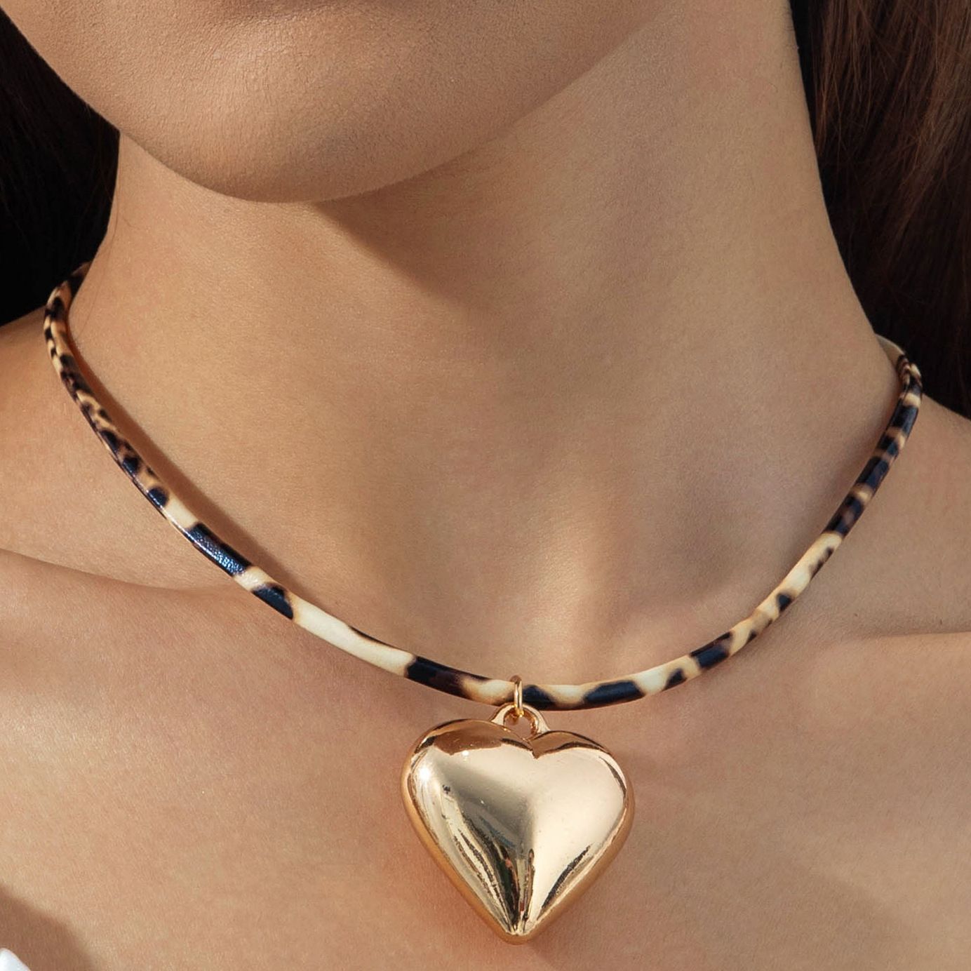 European and American Style Ocean-themed Cross Conch Starfish Pendant Leopard Print Exaggerated Necklace Collarbone Chain Jewelry - 图片 15