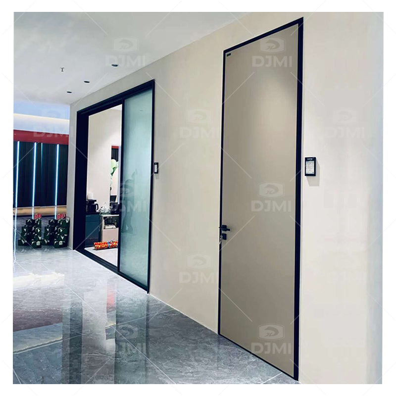 Fashion Design Plain Bedroom Wooden Door for Interior Door Waterproof Aluminum Frame Wood Doors - 图片 3