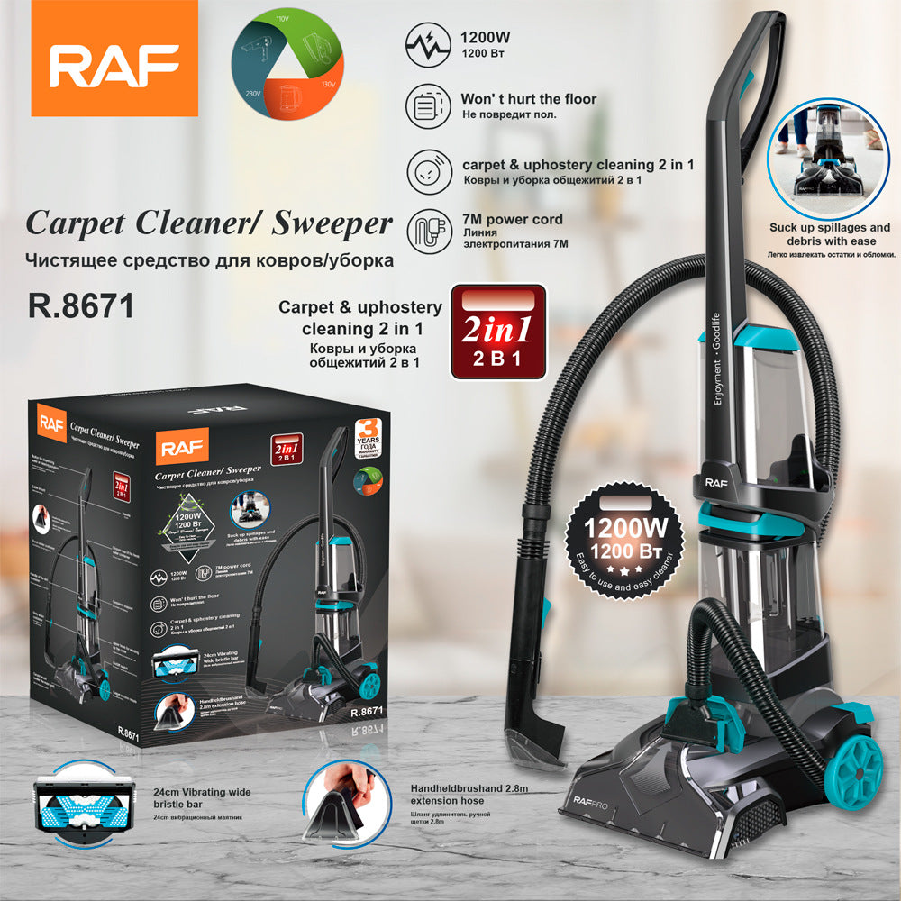 RAF European Standard Household 2-in-1 Mop and Washer Multi-Functional Floor Sweeper Handheld Carpet Cleaner - 图片 10