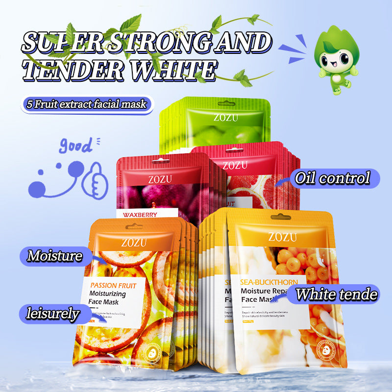 Fruit Mask25g ZOZU Bayberry Hydrating Sea Buckthorn Fruit Moisturizing Green Grape Skin Rejuvenation Cross-Border Wholesale - 图片 4