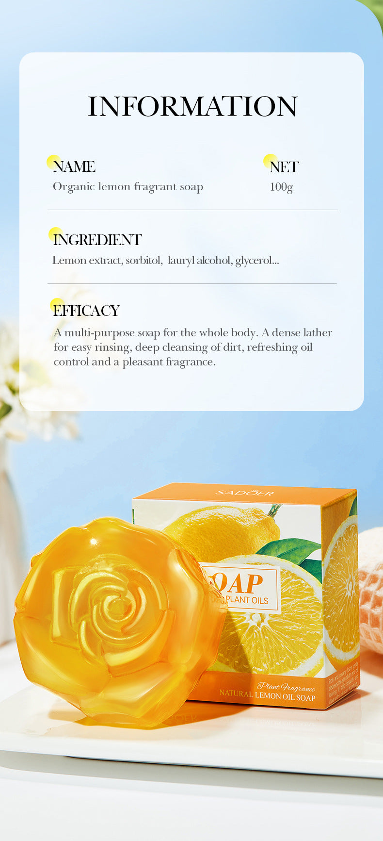 Handmade Soap100g Essential Oil Plant Fruit Deep Cleansing Body Soap Export Manufacturer Wholesale - 图片 45