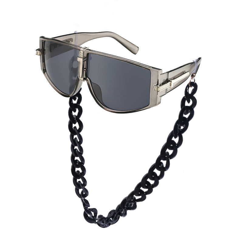 Sunglasses for Women Korean Style Chain Sunglasses Trendy sunglasses European and American Fashion Outdoor Street Style Glasses shade - 图片 4