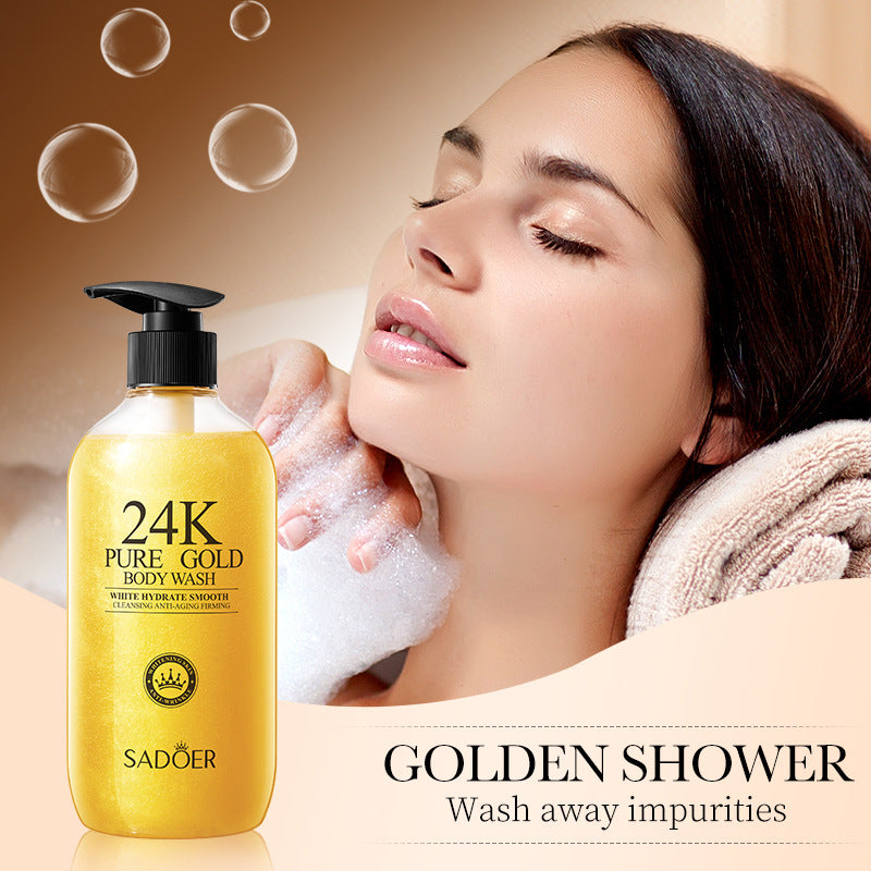 24K Gold Shower Gel500ml SADOER Cleansing and Moisturizing Fragrance Body Wash Cross-Border Wholesale - 图片 4