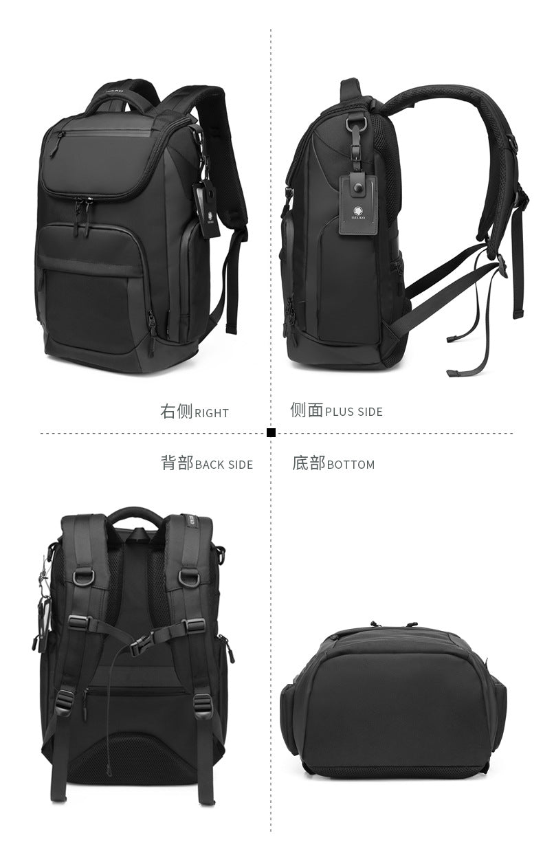 OZUKO Business Backpack Men's Commuting Large Capacity Computer Bag Travel Backpack High-end Waterproof School Bag - 图片 28