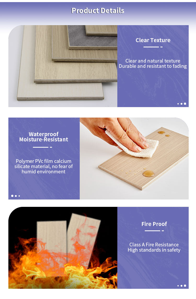 Customizable PVC Wall Panel for Exterior Assembly Calcium Silicate Board for Tunnel Ceiling Floor Tile-for Hospital School - 图片 8