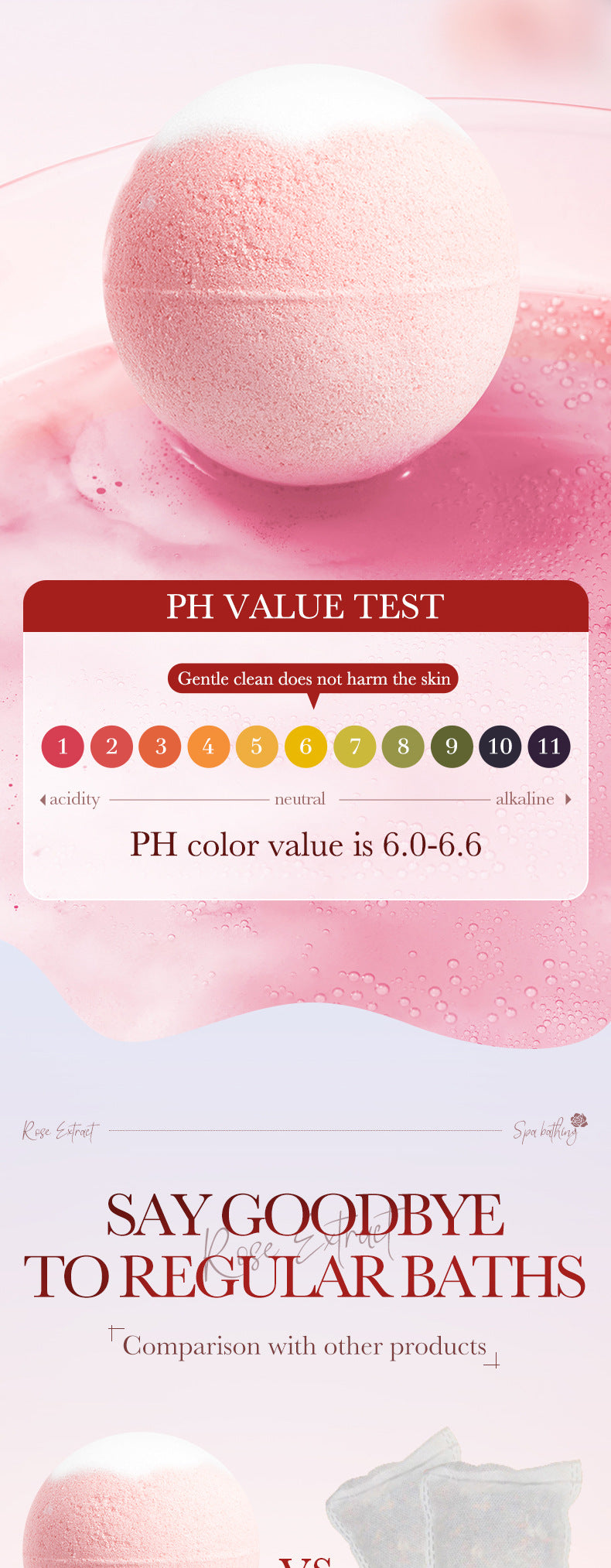 Rose Bath Salt Balls SADOER Deep Cleansing Body Universal Bath Ball Cross-Border Foreign Trade Wholesale - 图片 16