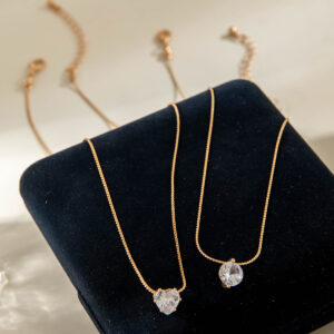 European and American Ornament Fashionable and Simple Diamond-Encrusted Chain Necklace for Women Creative Water Drop Multi-layer Pendant Collarbone Necklace