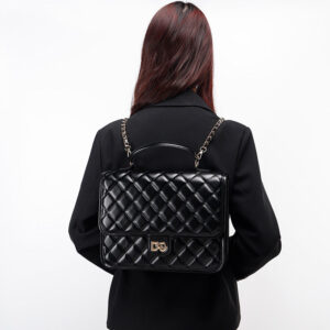 Quilted Pattern Light Luxury Fashion Niche Academy Style2024Versatile Little Chanel Style Quilted Chain Handbag and Backpack for Women