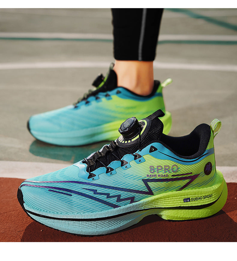 2025New8pro Full Palm Carbon Plate Racing Shock Absorption Running Shoes Men and Women Couples Rotating Buckle Youth Shoes Sports - 图片 24