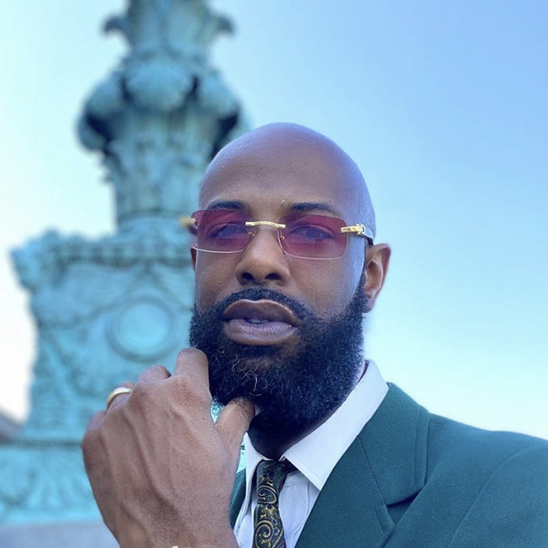 Fashion Sunglasses for Men Frameless Wooden Leg Slingshot Sunglasses Men Trendy Wooden Optical Frame sunglasses - 图片 17