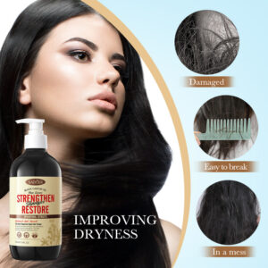 Black Castor Oil Shampoo SADOER Care Nourishing Smooth Anti-Dandruff Shampoo Cross-Border Wholesale