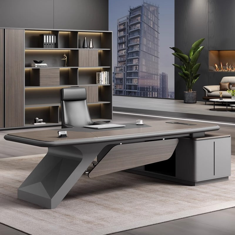 Painted Office Desk Executive Desk President Leader Chairman Boss Desk Office Manager Desk Office Desk and Chair Set