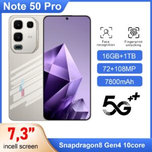 Bestselling Mobile Phone Note 50 Pro Android Phone7.3Large Screen16+1T Smartphone compatible