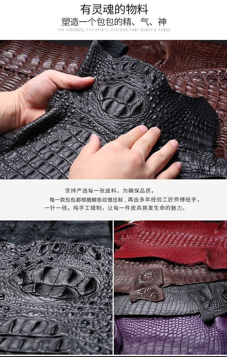 Fingerprint Unlock Bag Genuine Leather Business Commuting Large Capacity Men's Cowhide High-end Handheld Briefcase Anti-theft - 图片 16