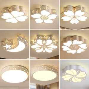 New Bedroom Lamp Simple Fashion Children's Room Lighting Warm Romantic Living Room Decor Creative LED Ceiling Lamp