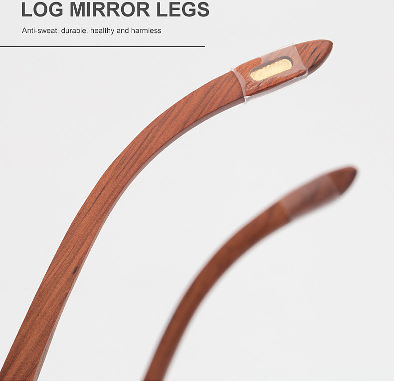 Fashion Sunglasses for Men Frameless Wooden Leg Slingshot Sunglasses Men Trendy Wooden Optical Frame sunglasses - 图片 23