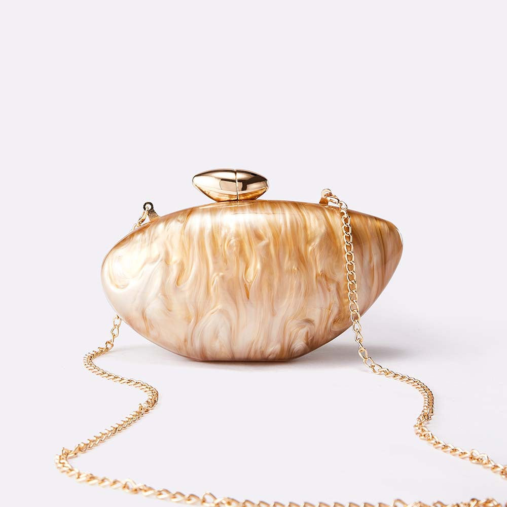 European and American Trend New Style Bag for Women Fashionable Light Luxury Versatile Bullet Head Acrylic Simple Evening Bag Clutch for Women - 图片 24