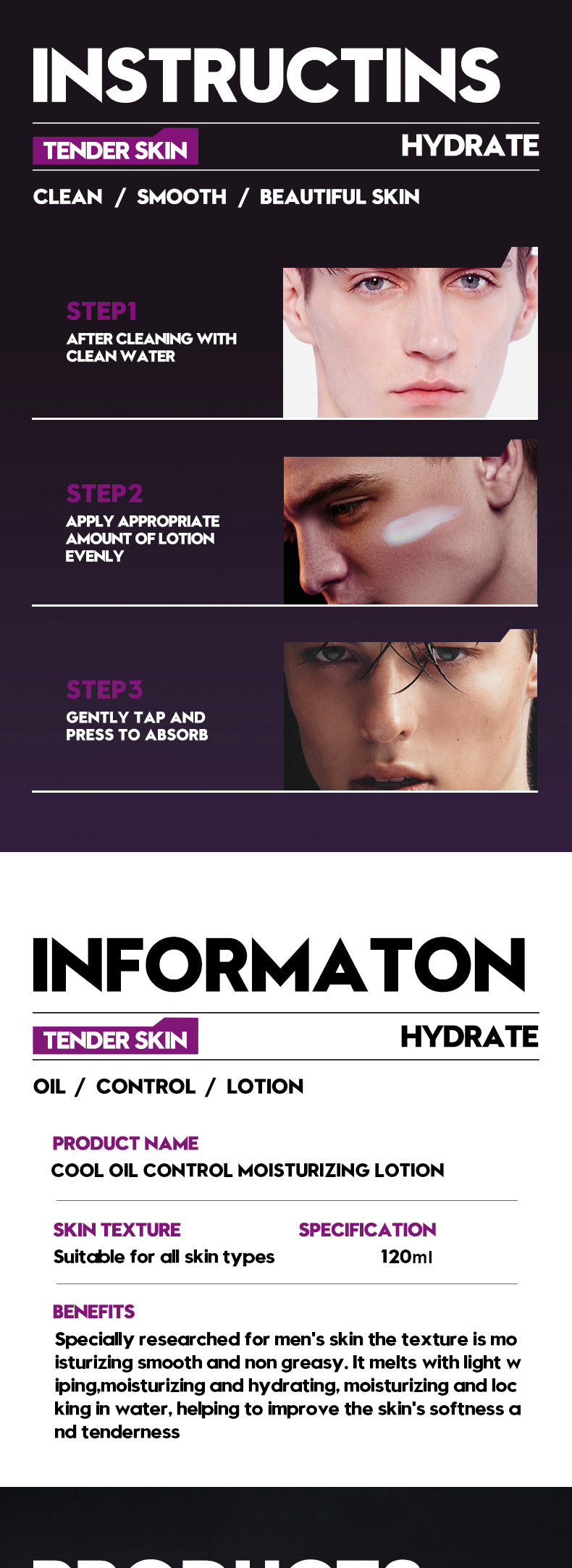 Men's lotion SADOER Cool and Refreshing Men's Vaseline Hydrating Toner Lotion Cross-Border Wholesale - 图片 14