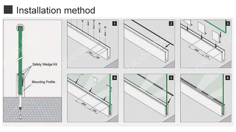 Contemporary Design Aluminum Glass Clamp Balcony Balustrades Handrail for Apartment Use - 图片 13