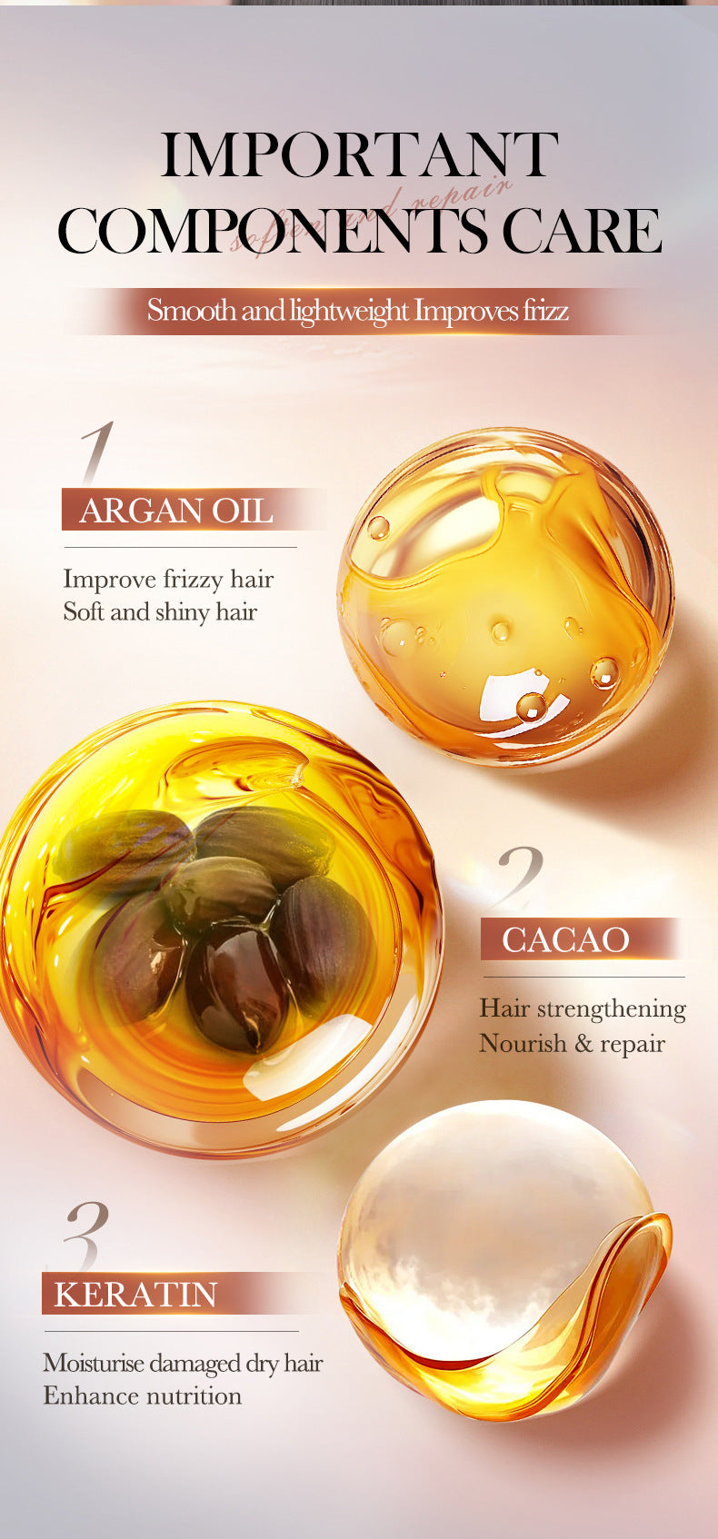 Cocoa Oil Smooth Conditioner SADOER Repair and Nourish Hair Conditioner Cross-Border Wholesale - 图片 11