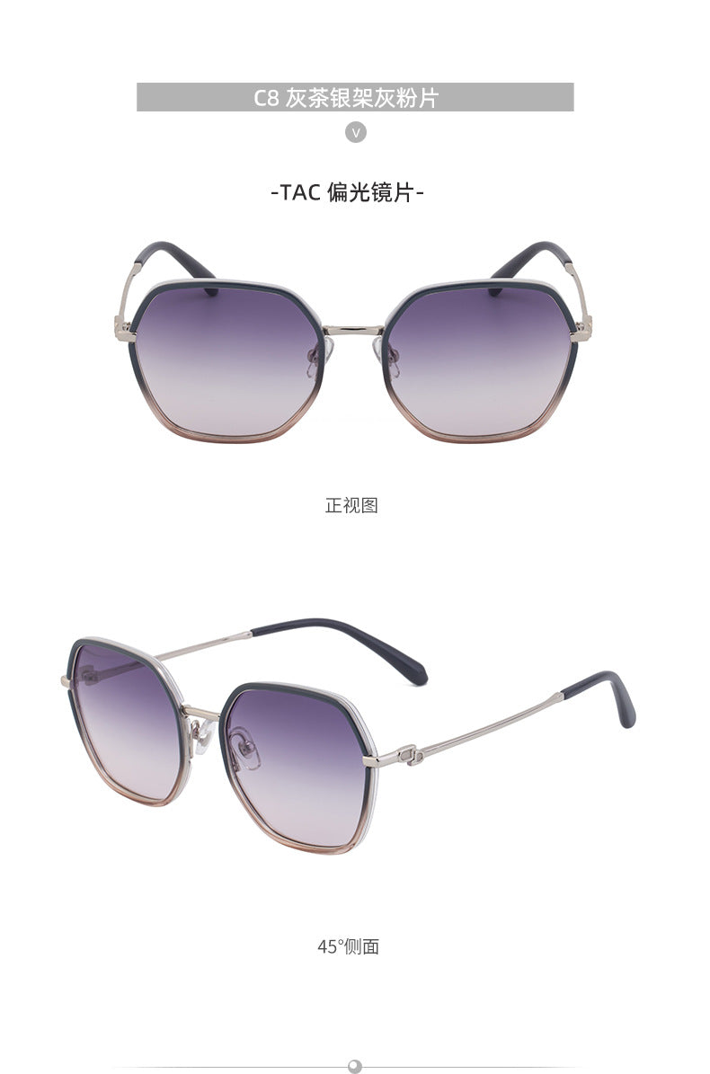 2025New European and American Fashion Square Frame Polarized Sunglasses for Women, Trendy Street Style, Sun Protection Sunglasses for Women Wholesale - 图片 31