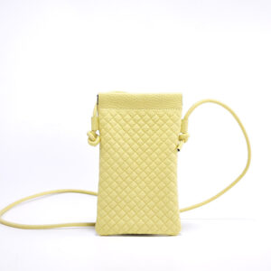 Genuine Leather Phone Bag for Women, Crossbody Small Bag, New Woven Pattern Vertical Style, Lightweight Mini Cowhide Walking Bag