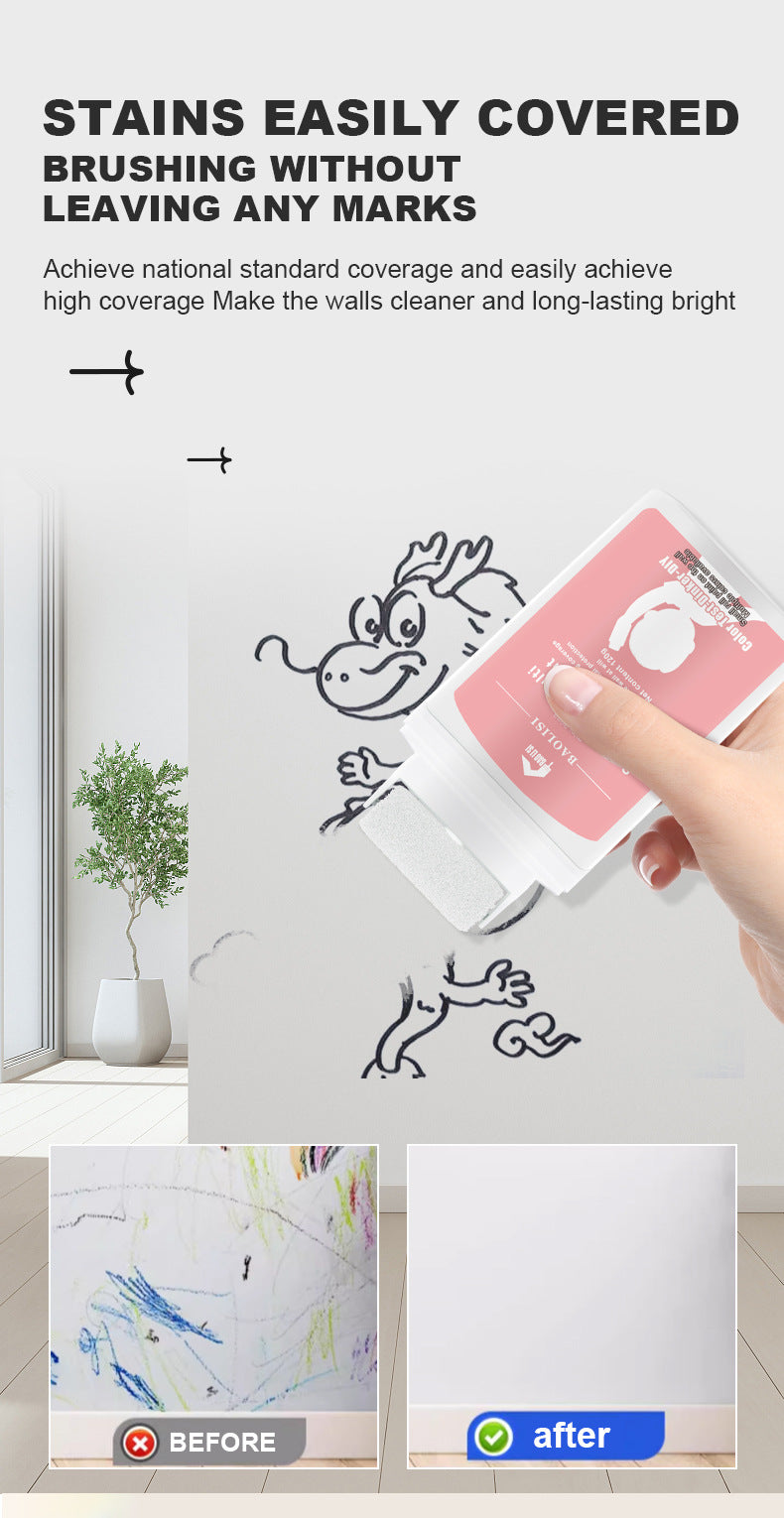 Tik Tok Same Style Small Roller Brush Paint Odorless Wall Repair Paste for Dirt and Graffiti, Latex Paint Repair - 图片 15