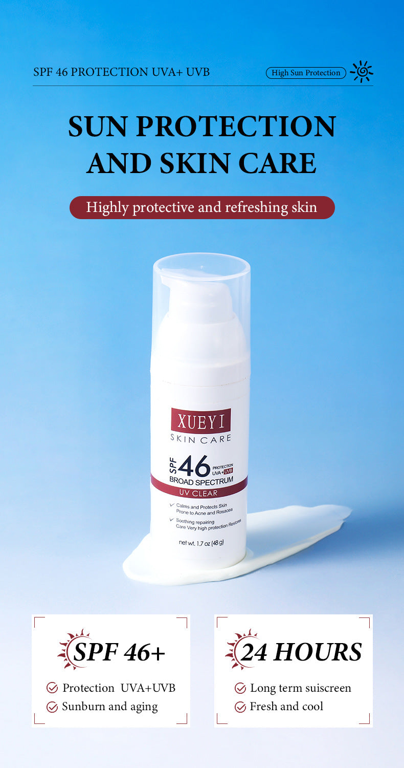 High SPF Sunscreen Lotion Transparent Moisturizing Non-Greasy UV Protection Sunscreen Brightening Isolation Manufacturer Wholesale - 图片 9