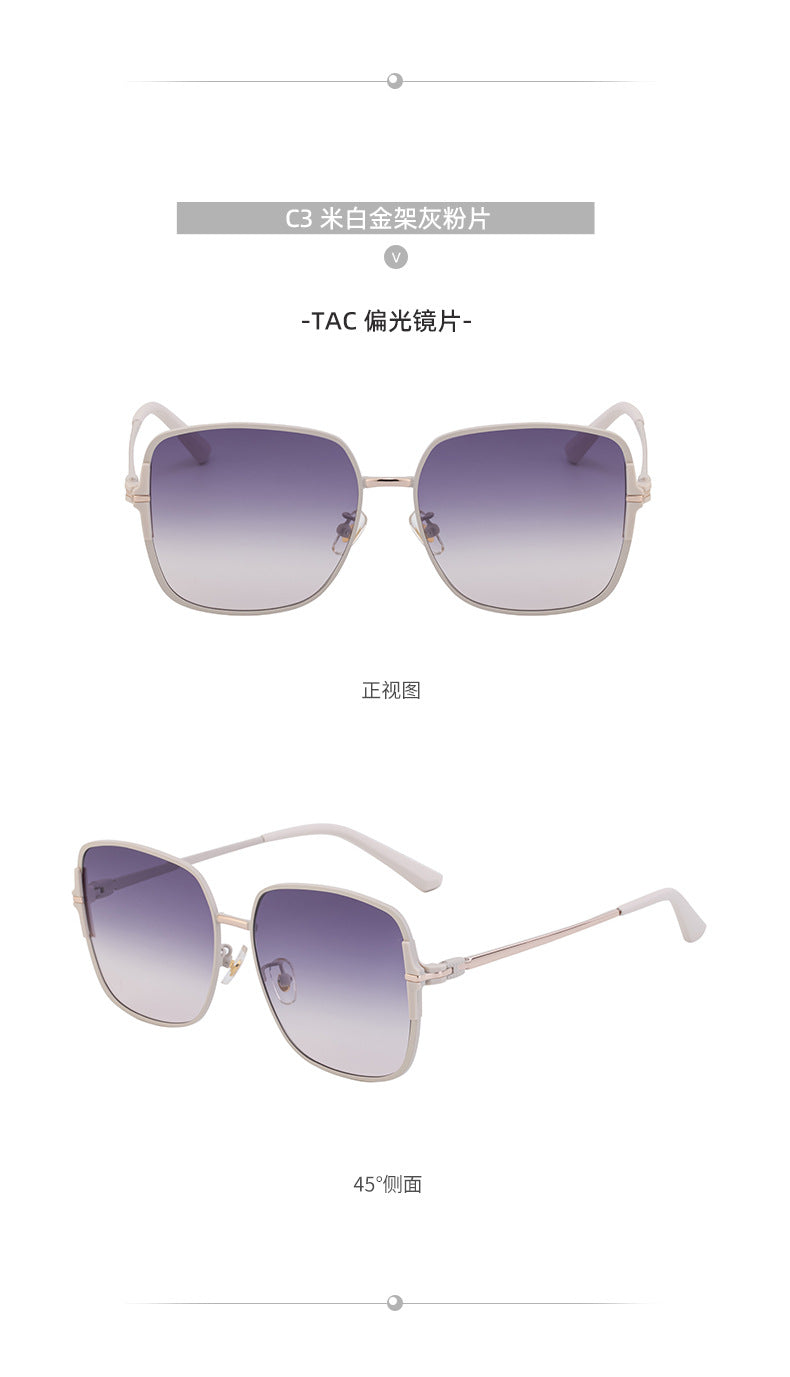 2025New European and American Fashion Square Frame Polarized Sunglasses for Women High-end Outdoor Sun Protection Sunglasses Wholesale - 图片 30