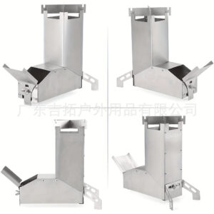 Outdoor Fishing and Picnic L Portable Rocket Stove Wood Stove for Picnics and Home Use, Winter Heating Wood Burning Stove