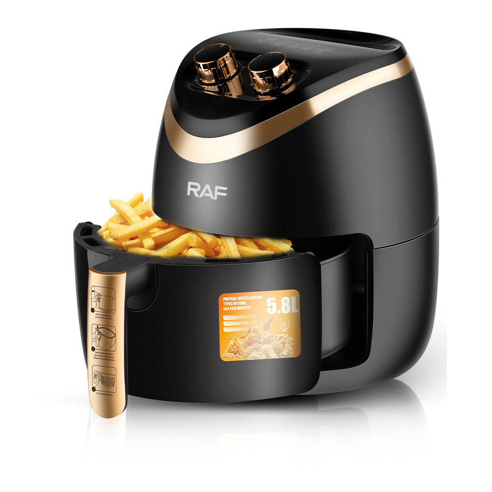 RAF European style air fryer for home use with large capacity Multifunctional Smart French Fries Fully Automatic Fryer 5.8L - 图片 23